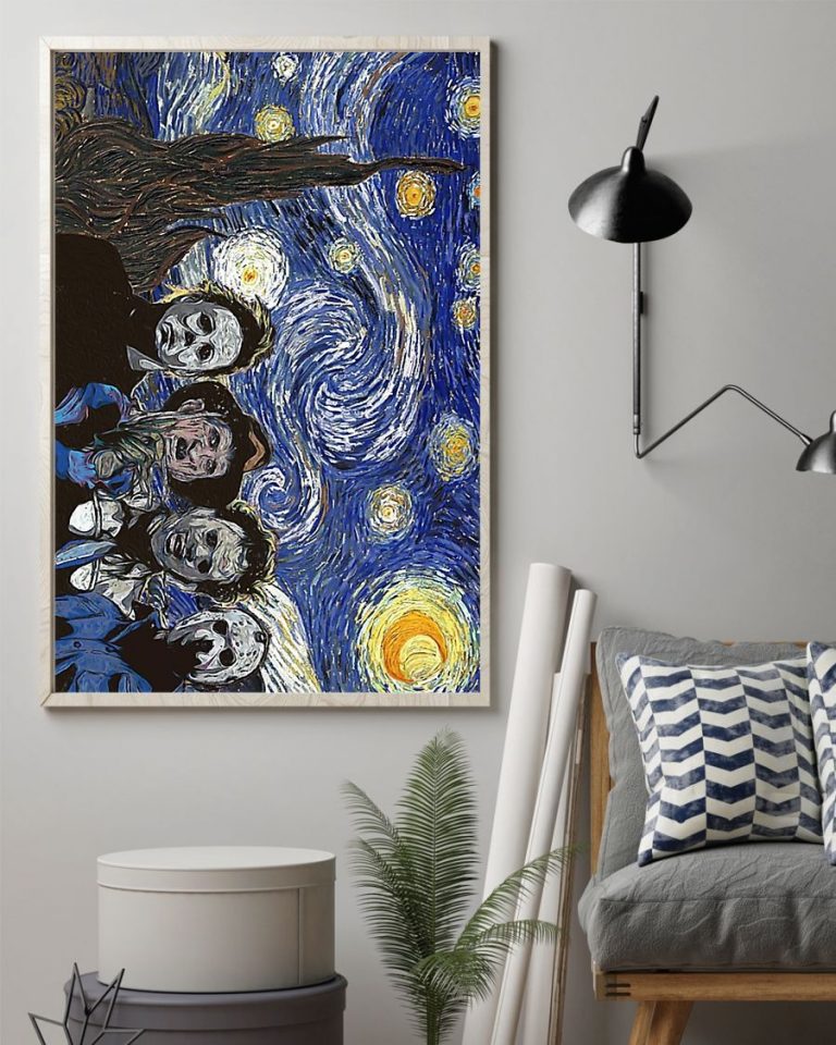 The horror movie starry night van gogh poster