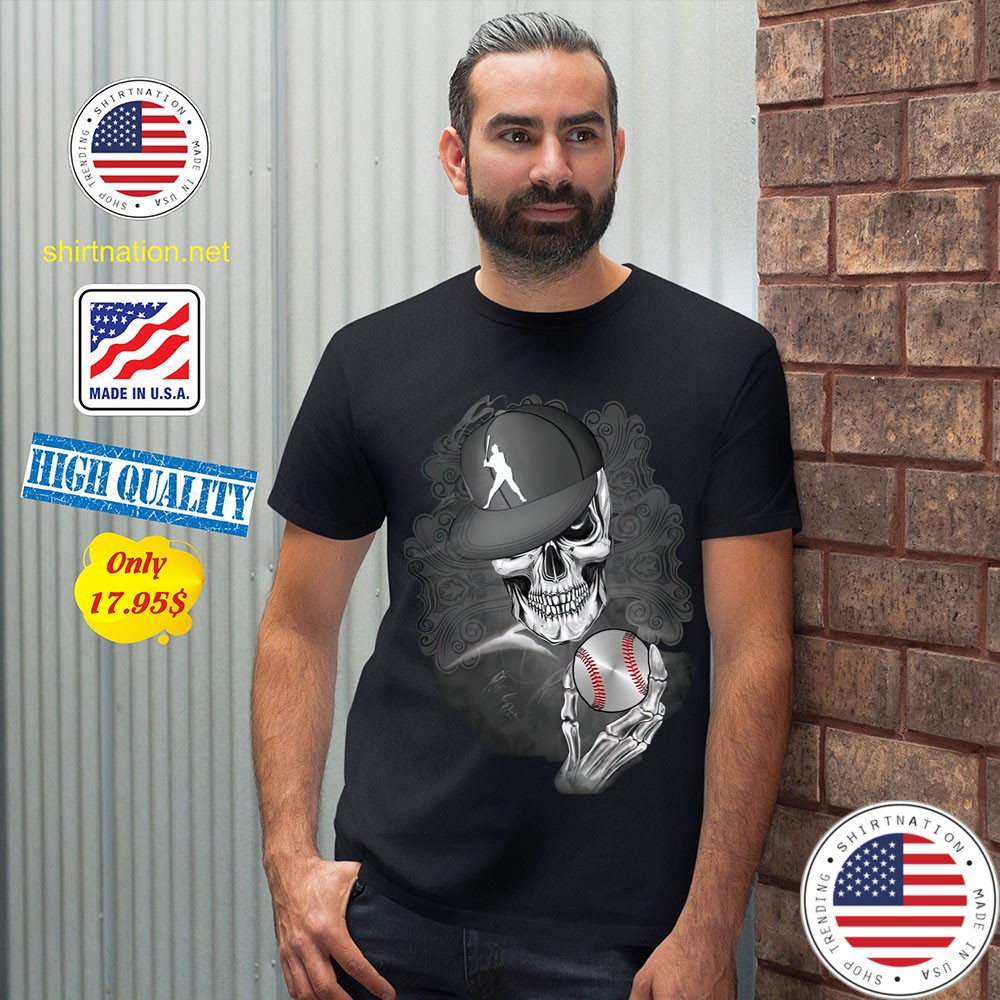The skeleton skull baseball shirt 12