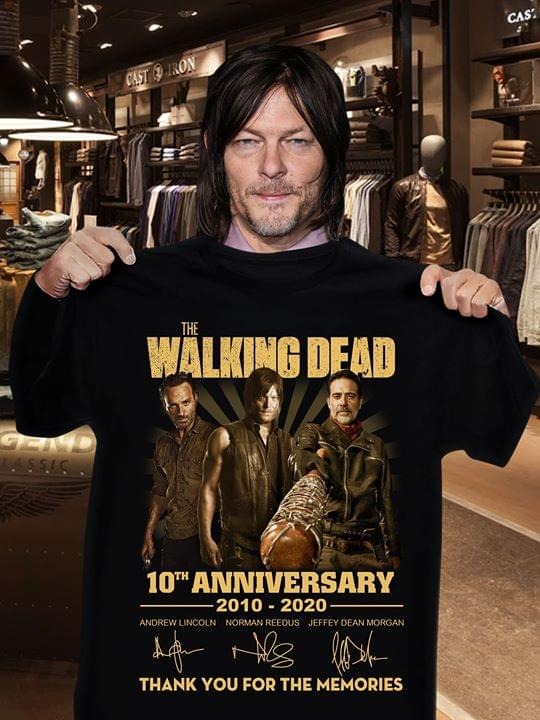 The walking dead 10th anniversary thank you for the memories shirt