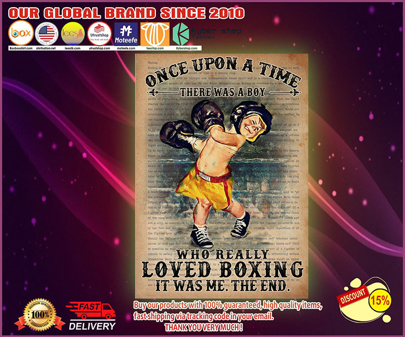 There was a boy who really loved boxing poster