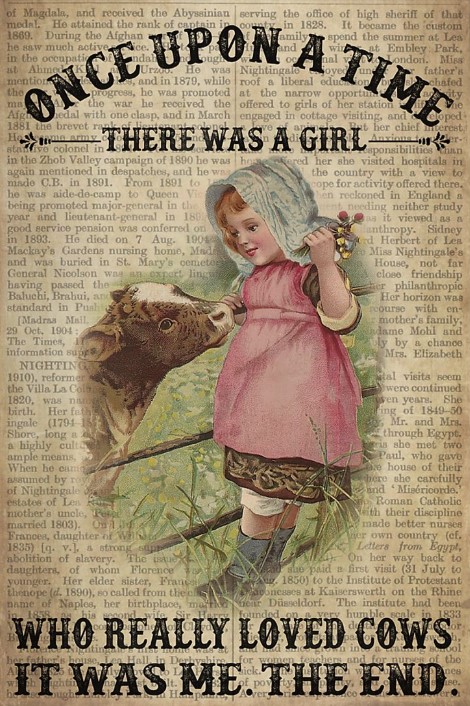 There was a girl who really loved cows  poster