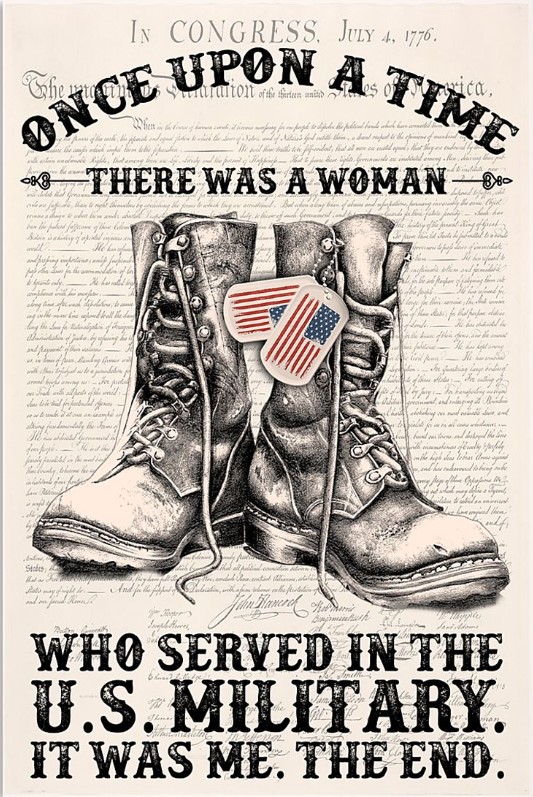 There was a woman who served in the U.S.Military.poster