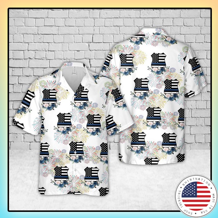 Thin Blue Line Hawaiian Shirt1