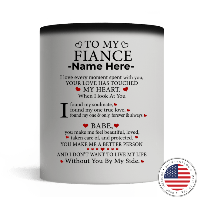 To my finance custom personalized name mug