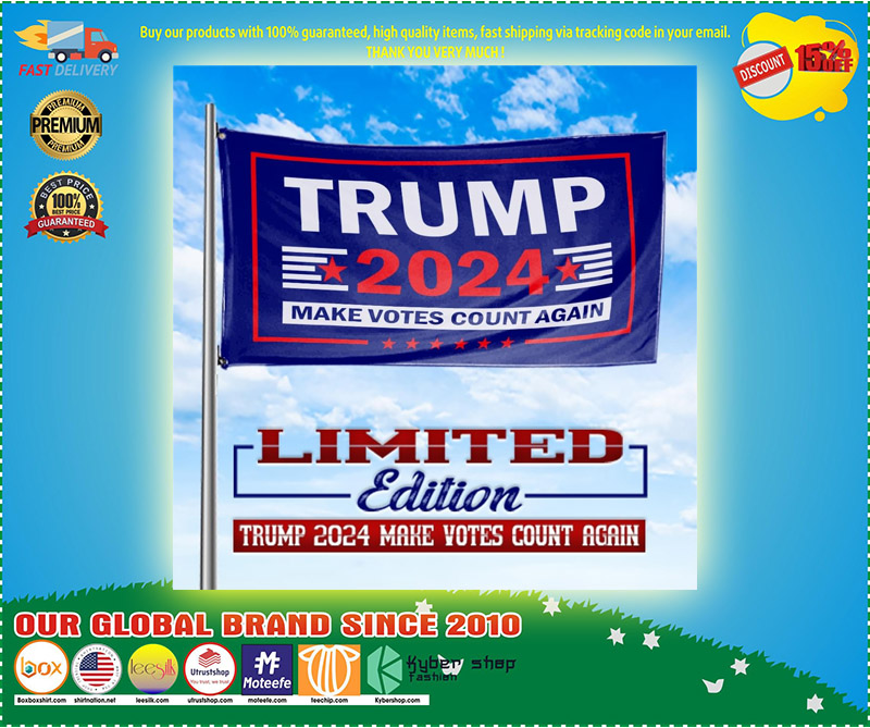 Trump 2020 make vote count again flag 4