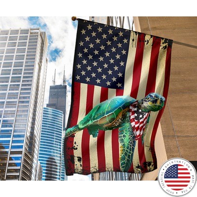 Turtle American US flag2