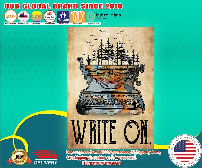 Typewriter Write on poster