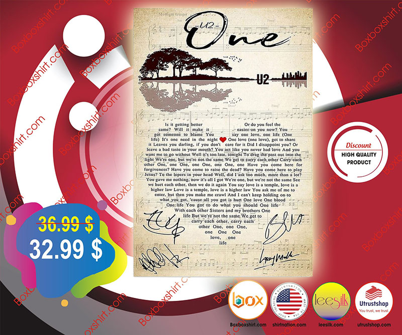 U2 One lyrics poster