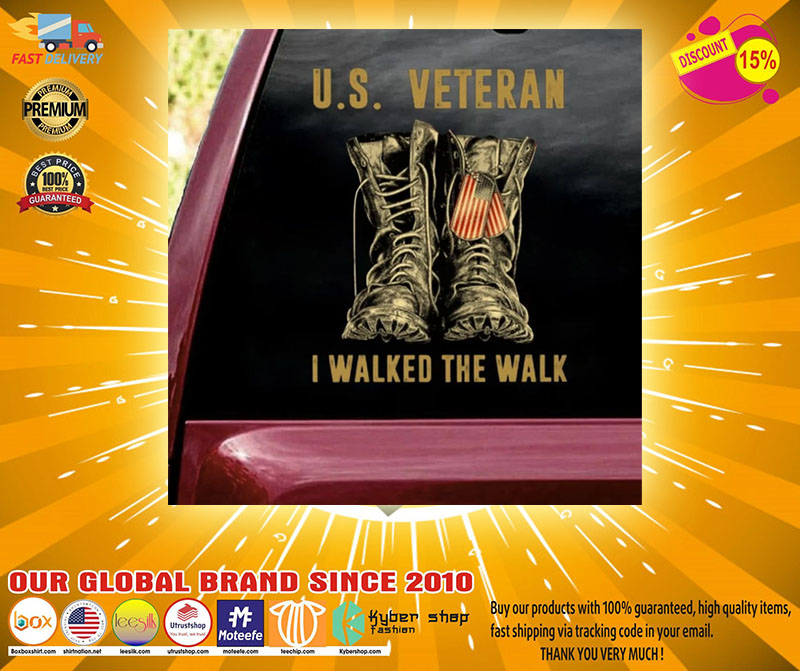 US veteran I walked the walk car decal2