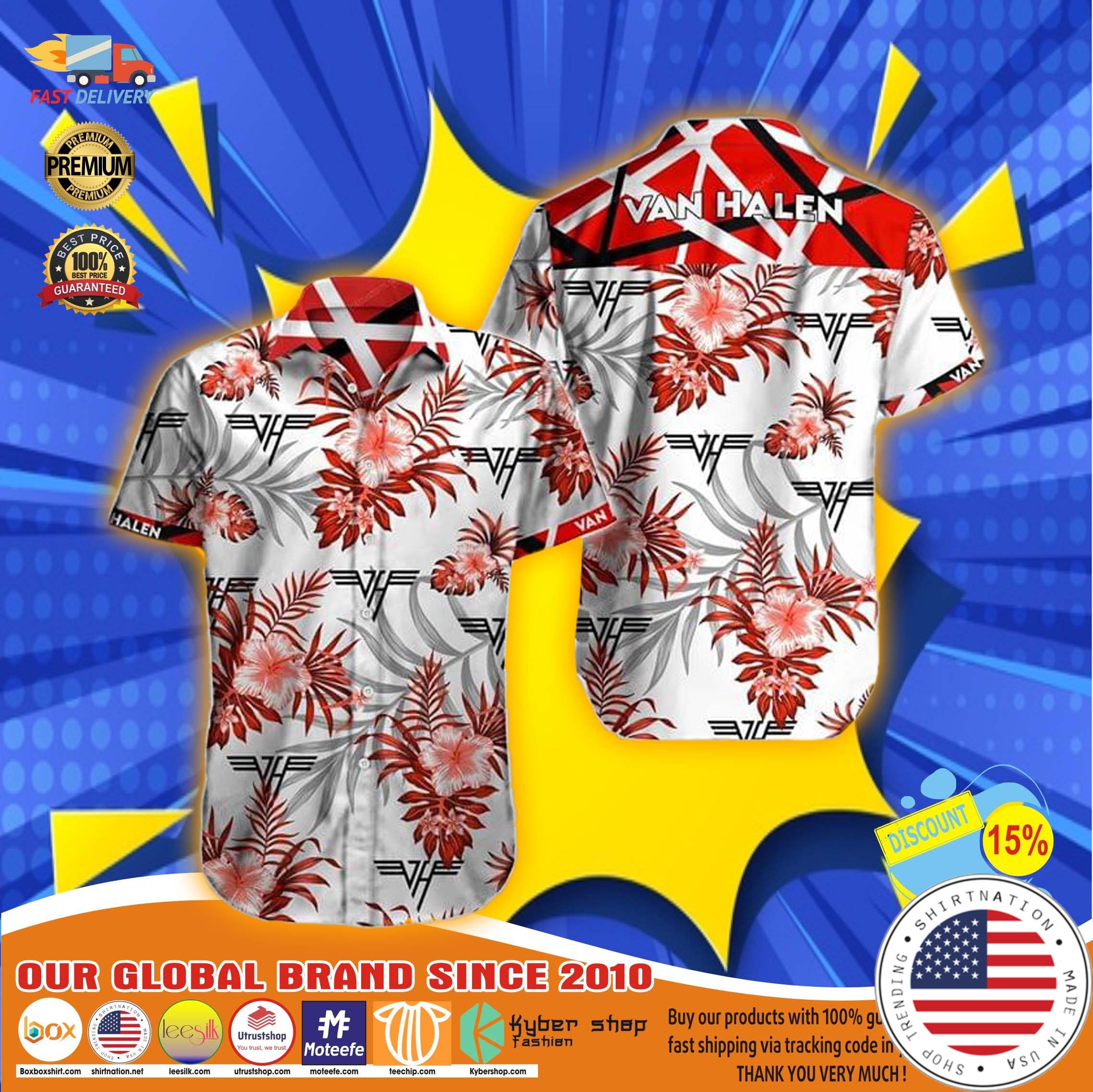 Van halen hawaiian shirt 5