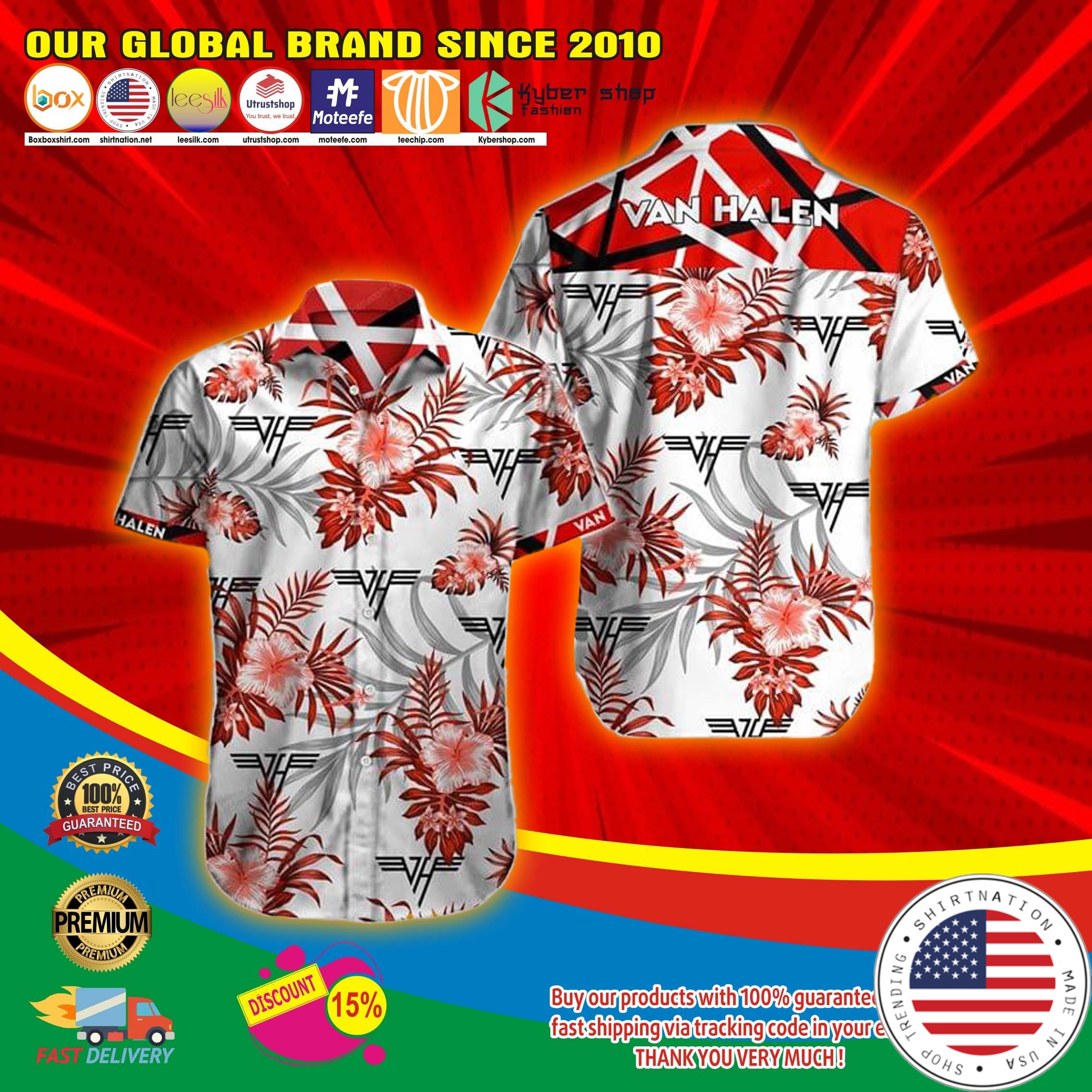 Van halen hawaiian shirt 8