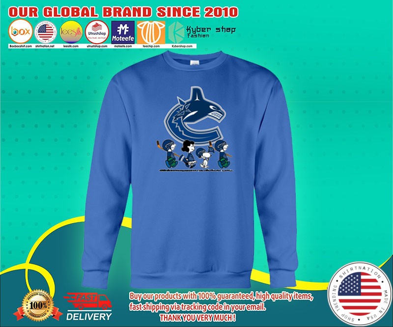 Vancouver Canucks Snoopy Charlie Brown sweatshirts