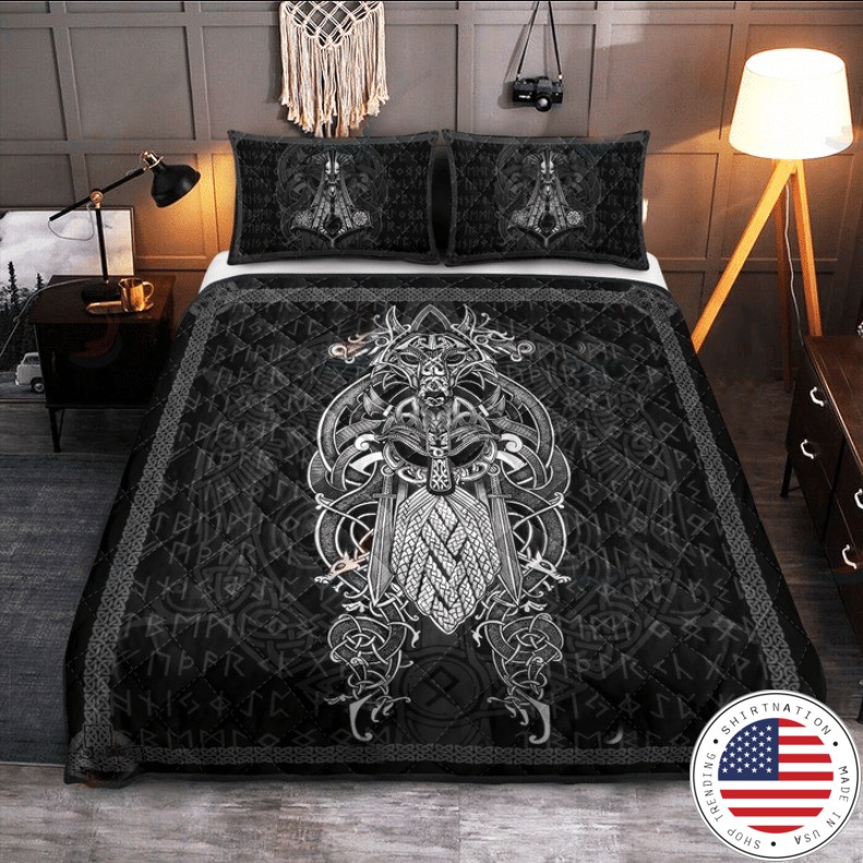 Viking Odin tattoo bedding set