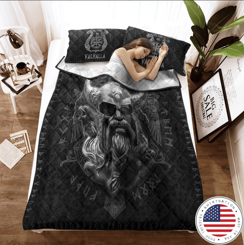 Viking mjolnir Odin bedding set