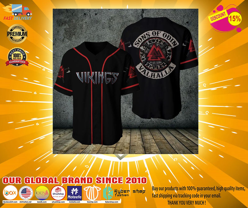 Viking sons of odin valhalla baseball shirt2