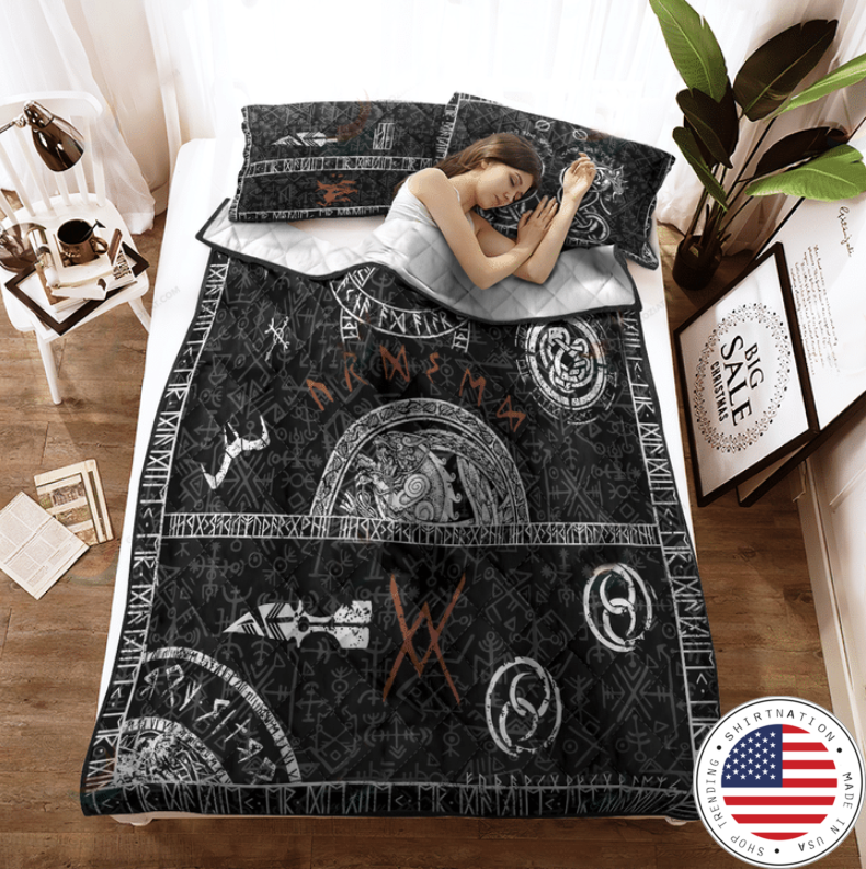 Viking tattoo bedding set2