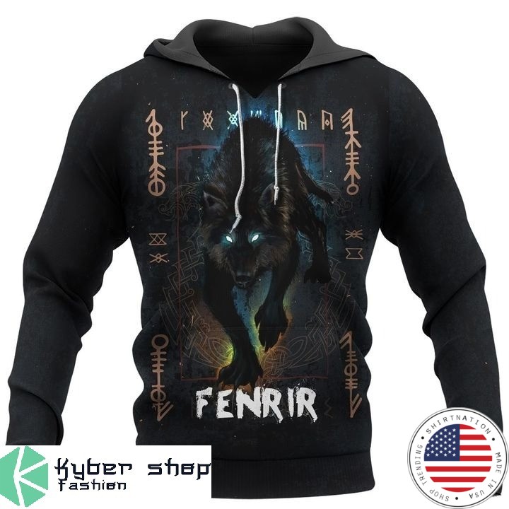 Viking wolf renrir 3D hoodie