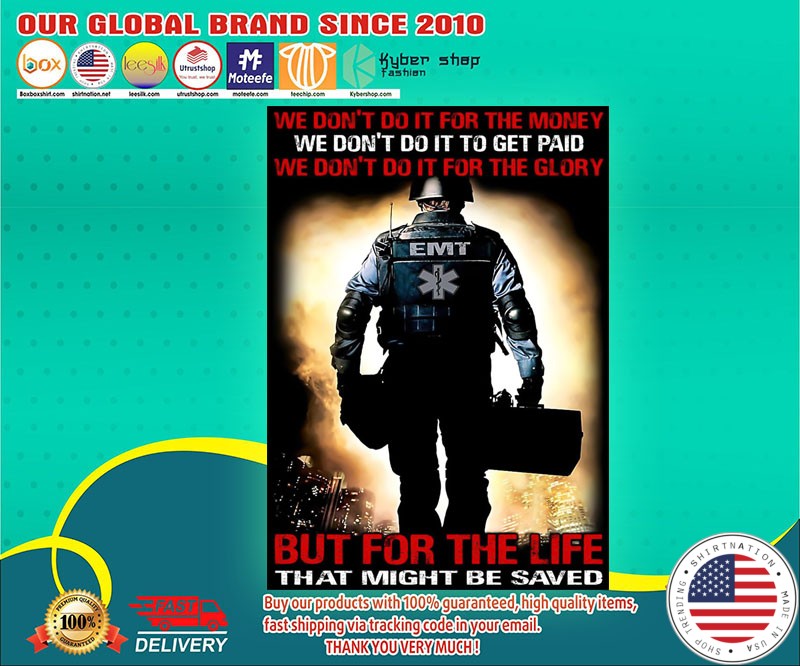We don't do it for the money poster