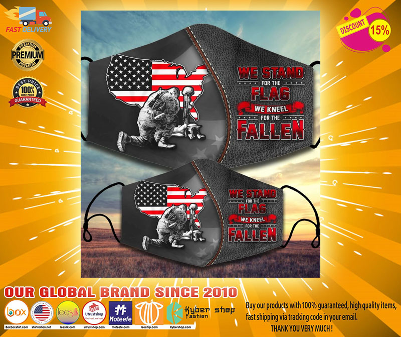 We stand for the flag we kneel for the fallen facemask2