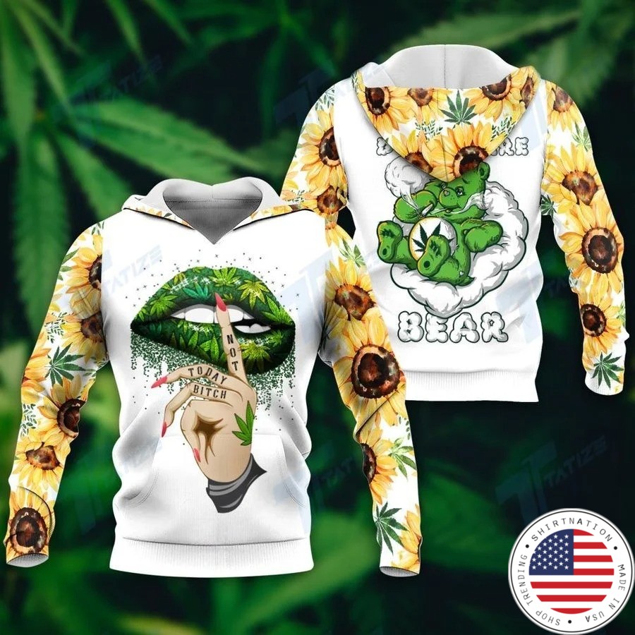 Weed dont care bear 3d T shirt hoodie2