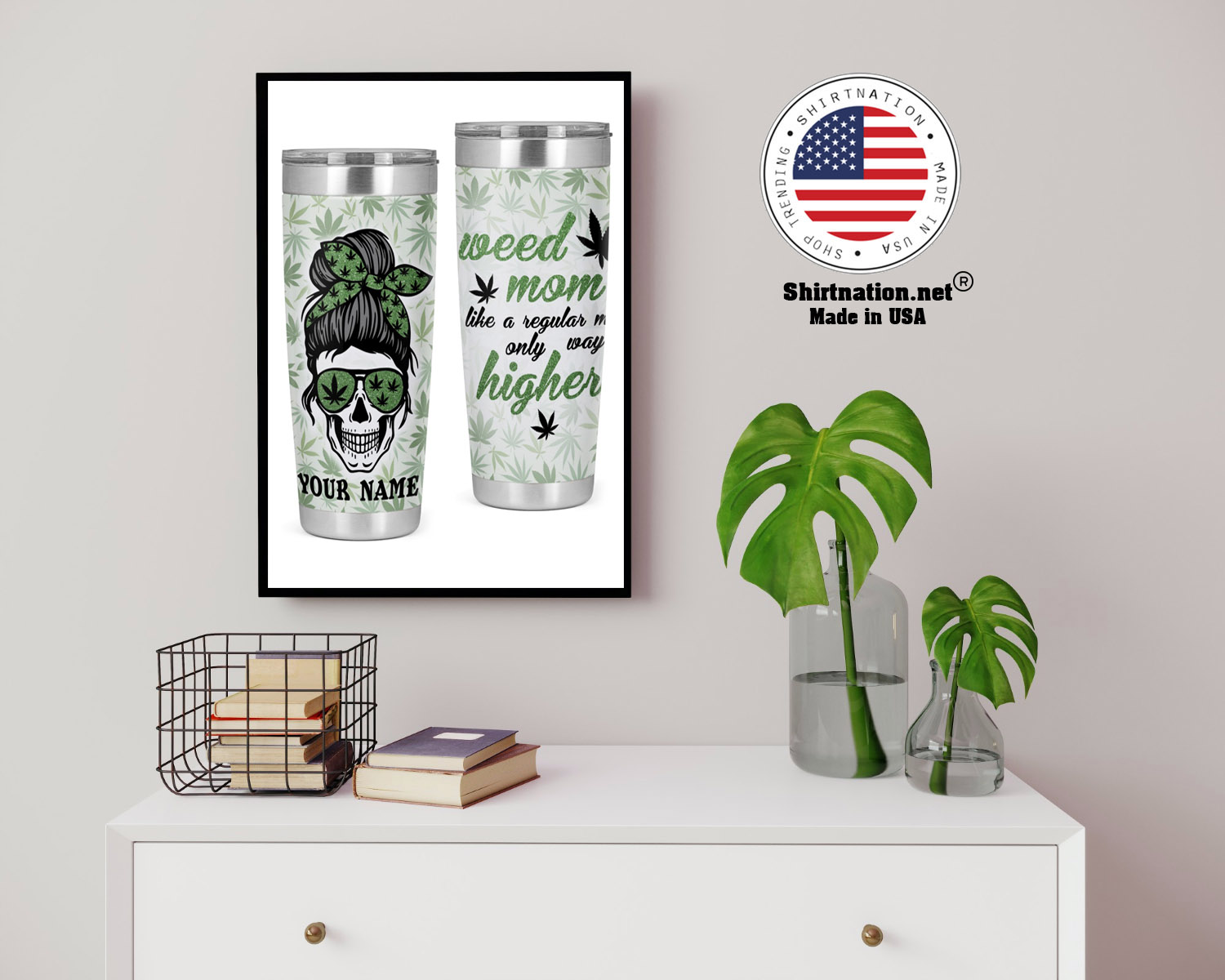 Weed mom like a regular mom only way higher custom name tumbler 14