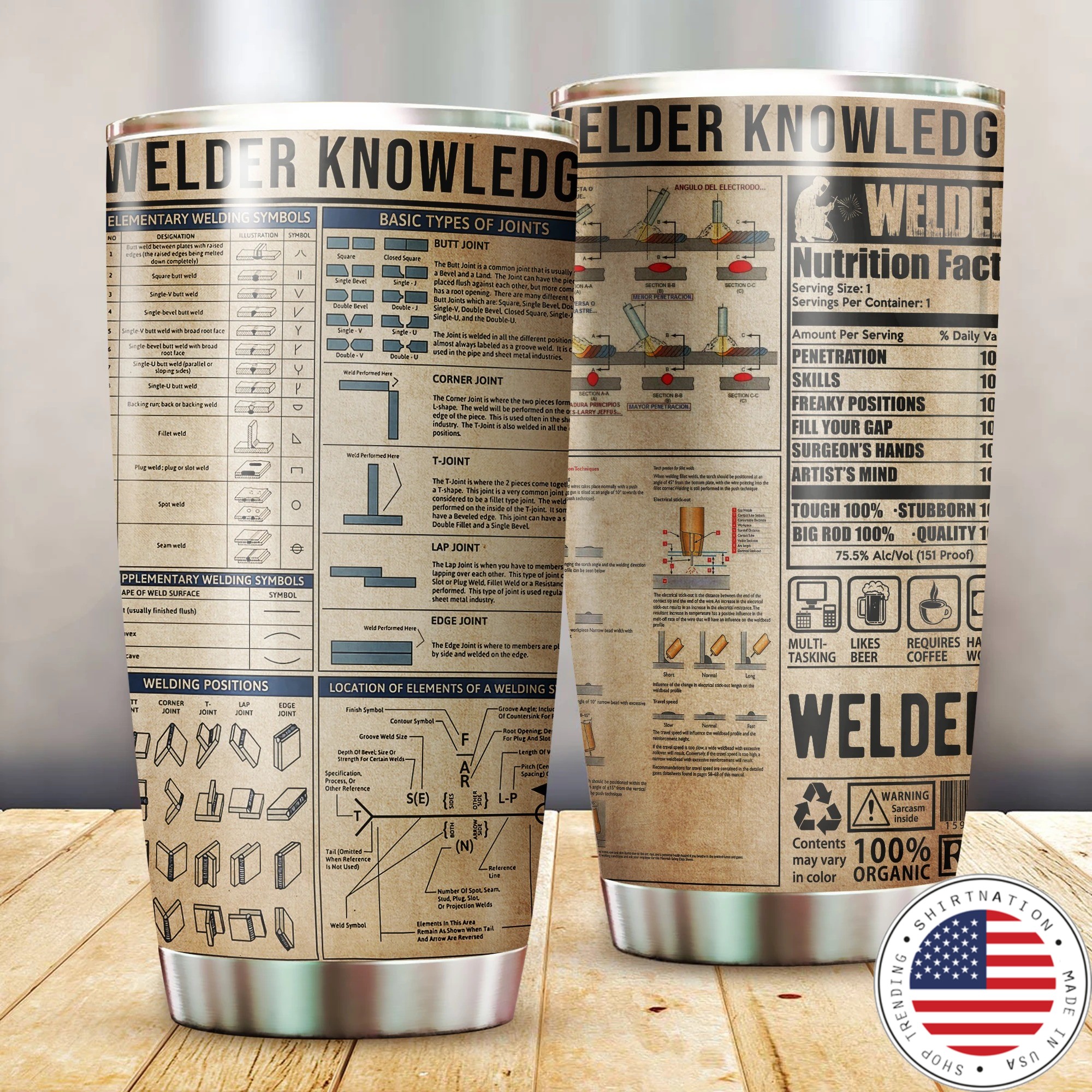 Welder Knowledge Stainless Steel Tumbler