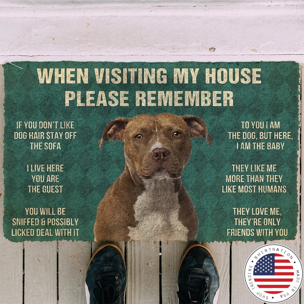 When visiting my house please remember terrier dog doormat