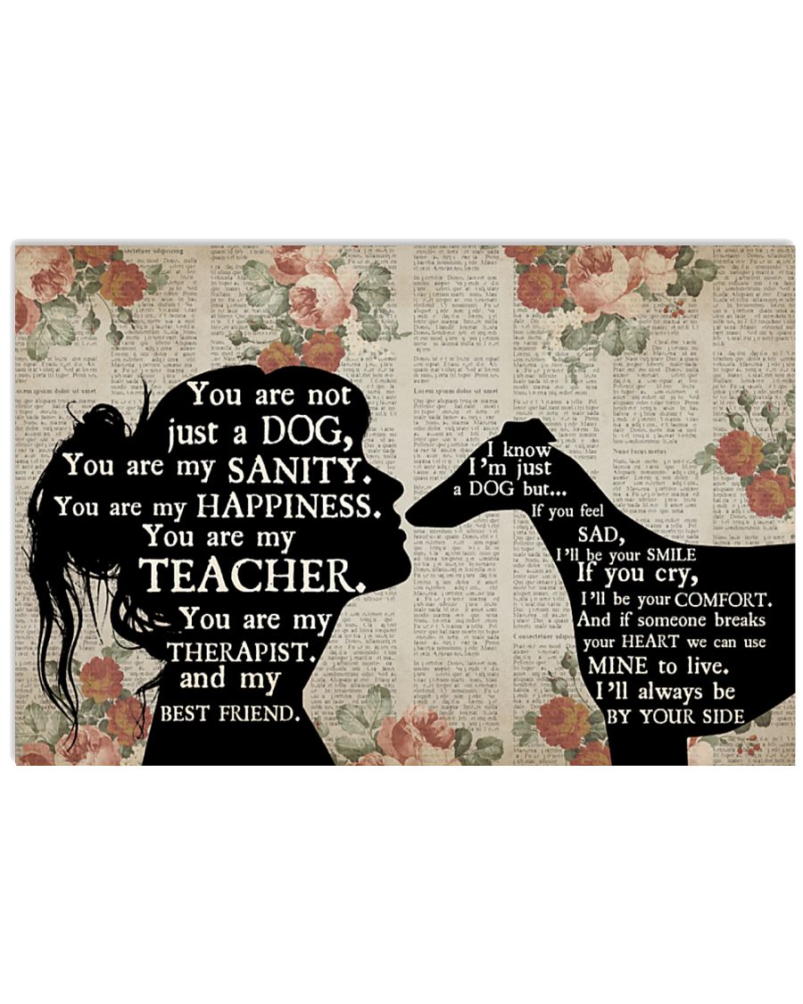 Whippet dog girl therapist best friend poster