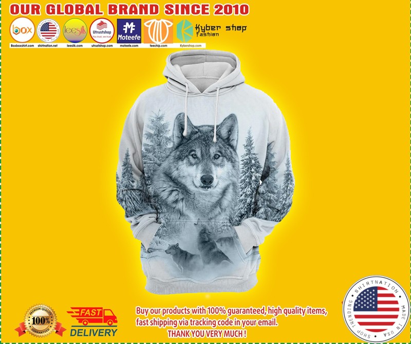 Wolf 3D all print hoodie