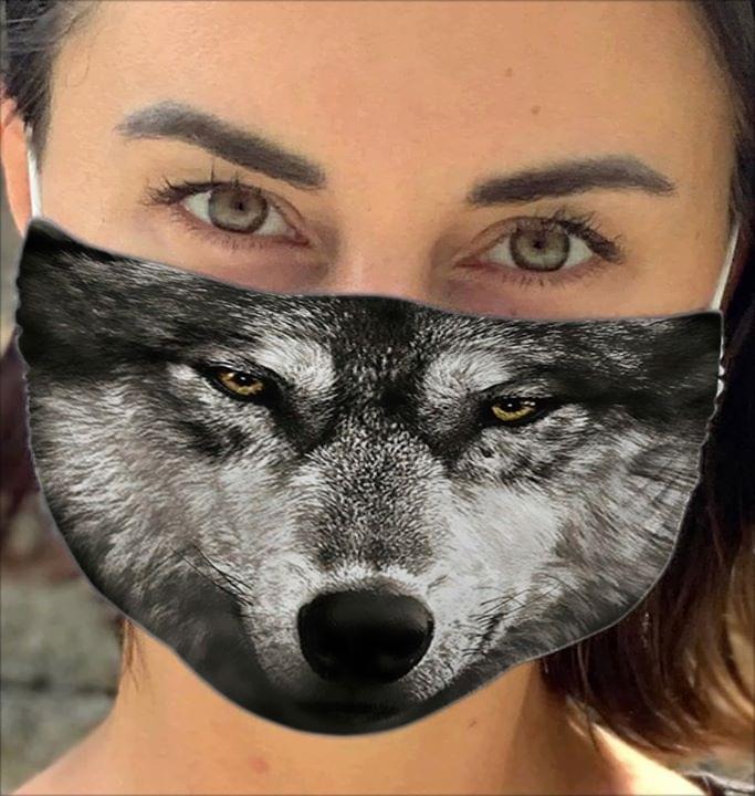 Wolf face mask face mask
