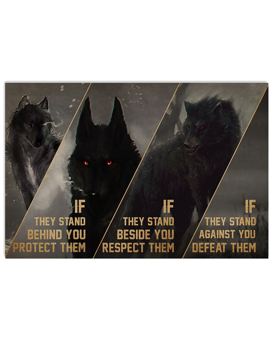 Wolf if they stand behind you protect them poster