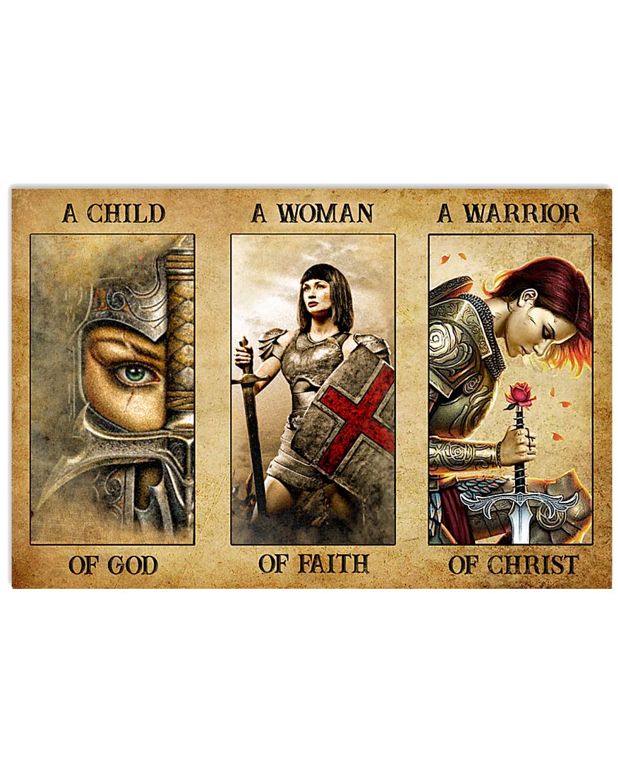Women a child of god a women of faith a warrior of child poster