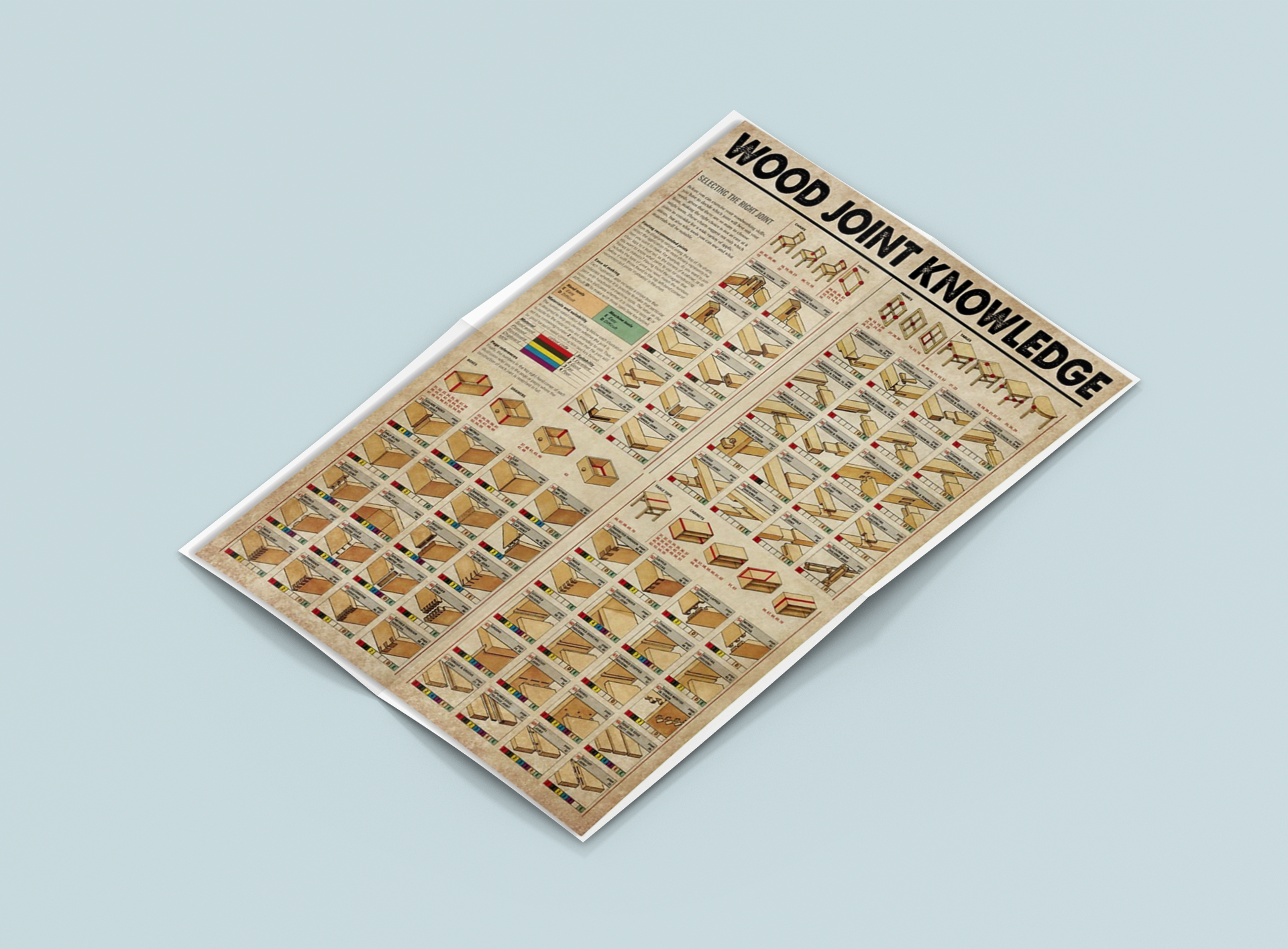 Wood joint knowledge poster