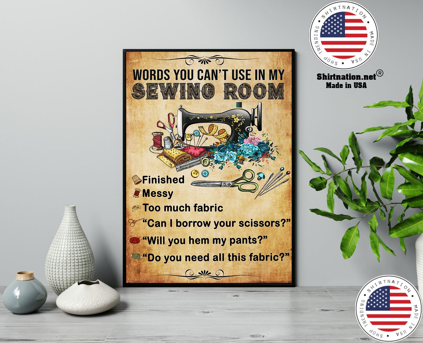 Words you cant use in my sewing room poster 13