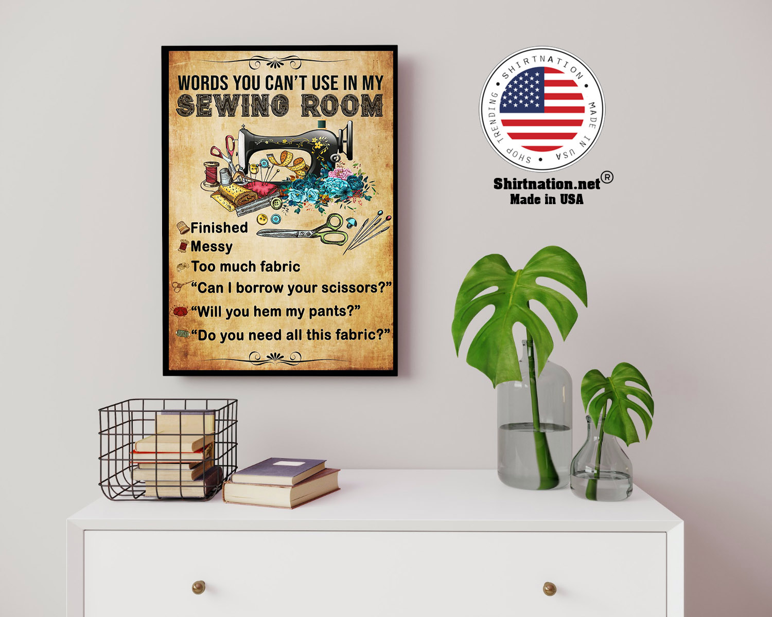 Words you cant use in my sewing room poster 14 1