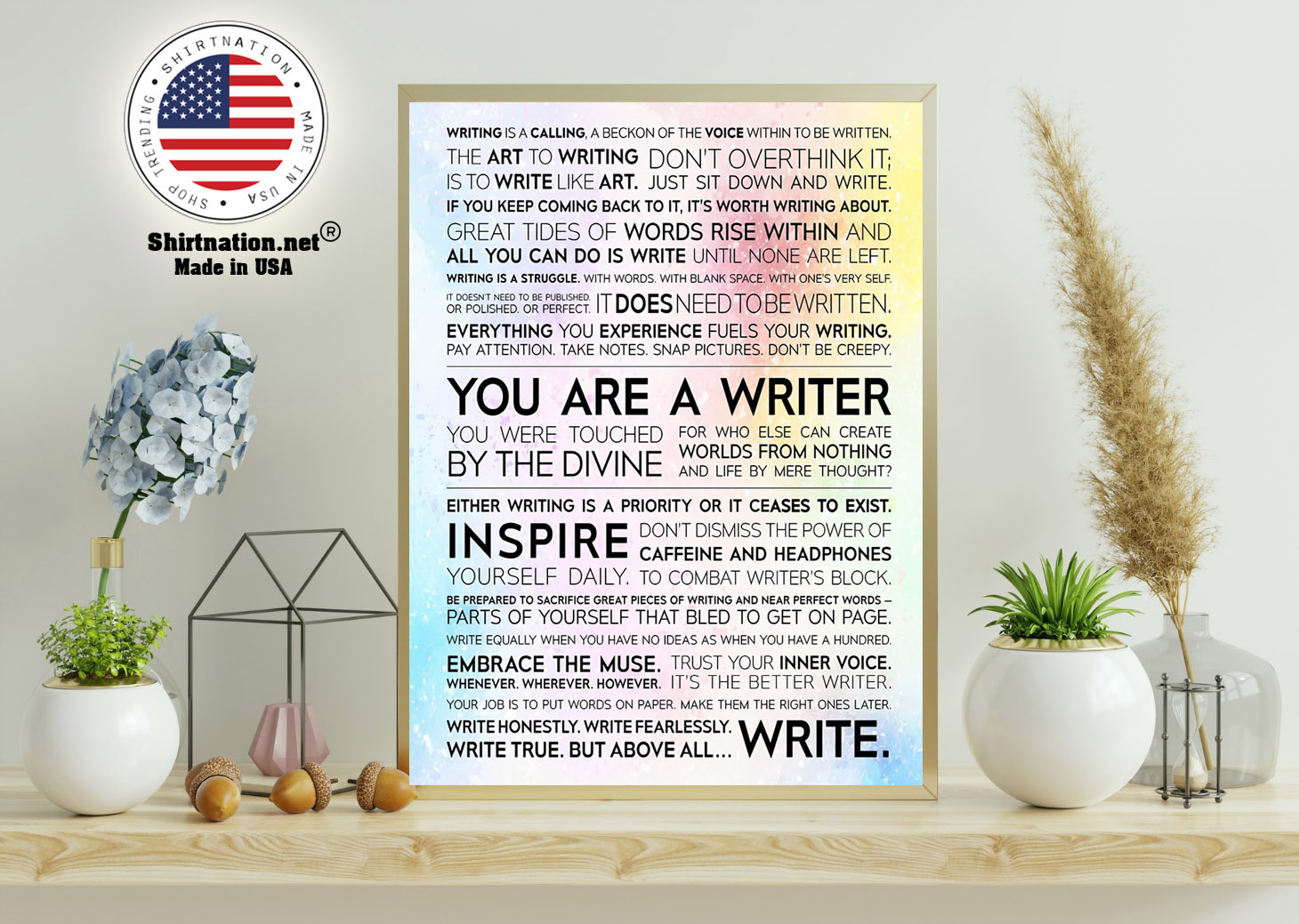 Writer Manifesto writing is a calling a beckon of the voice poster 15