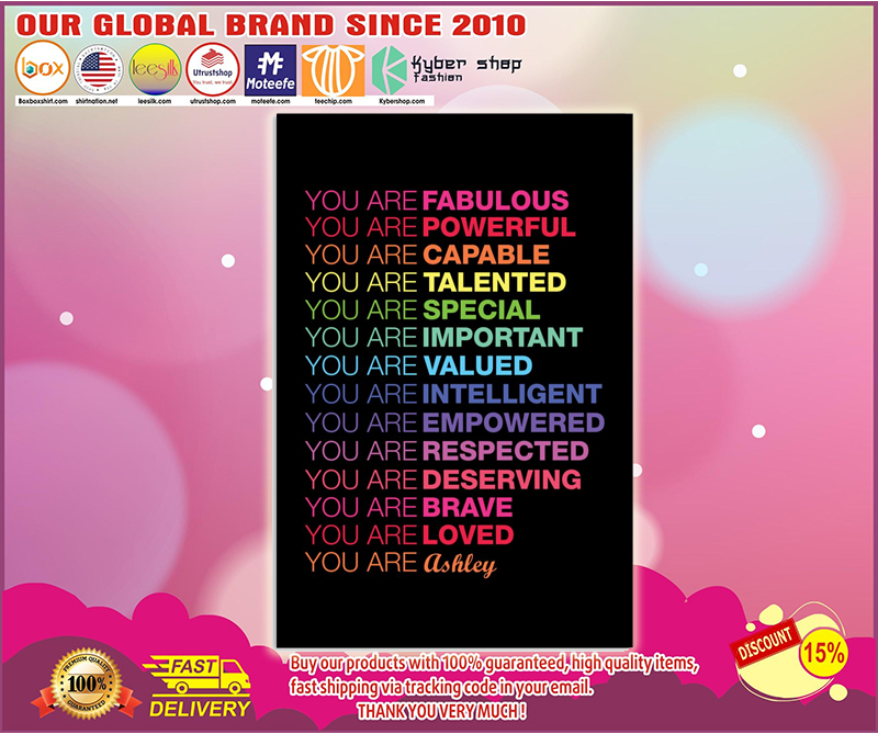 You are fabulous you are powerful custom personalized name poster