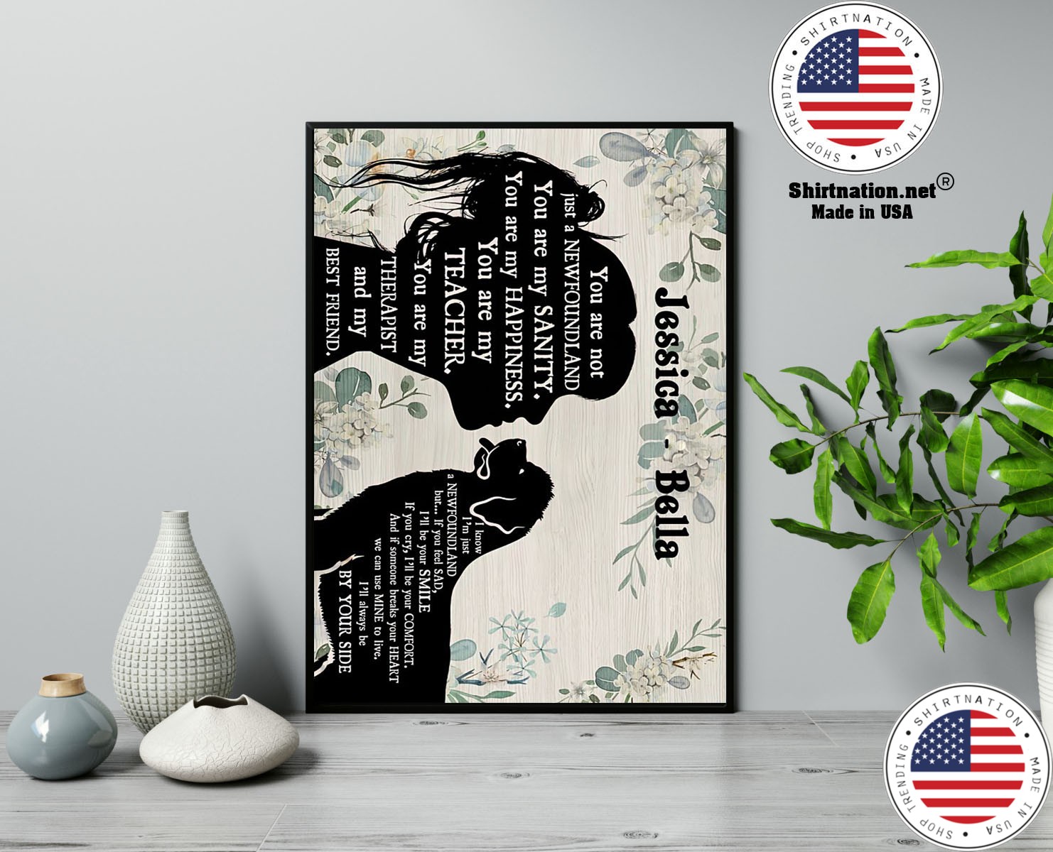 You are not just a Newfoundland custom personalized name poster 13