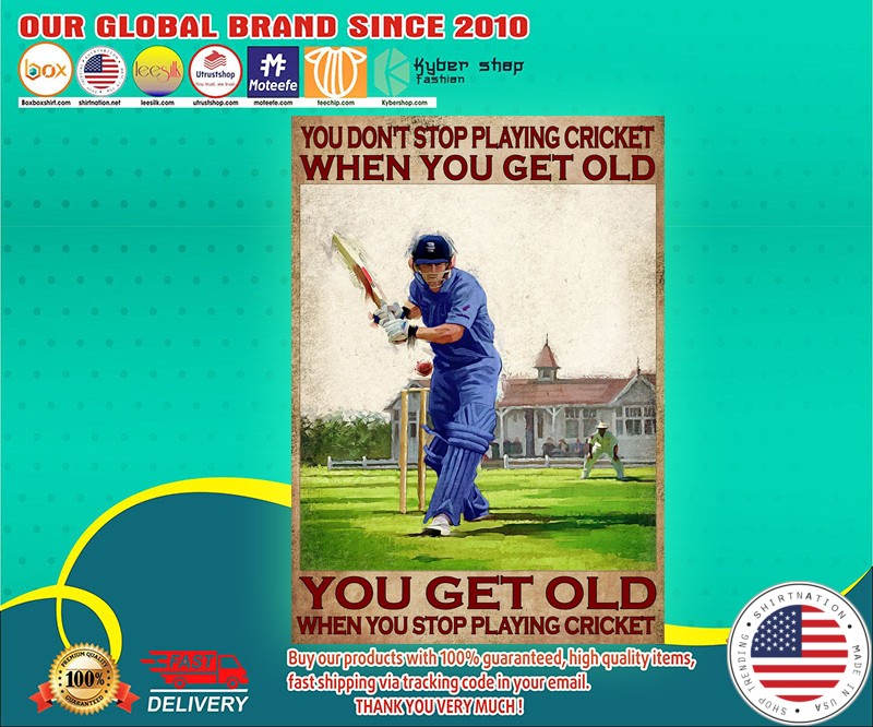 You dont stop playing cricket when you get old poster 4