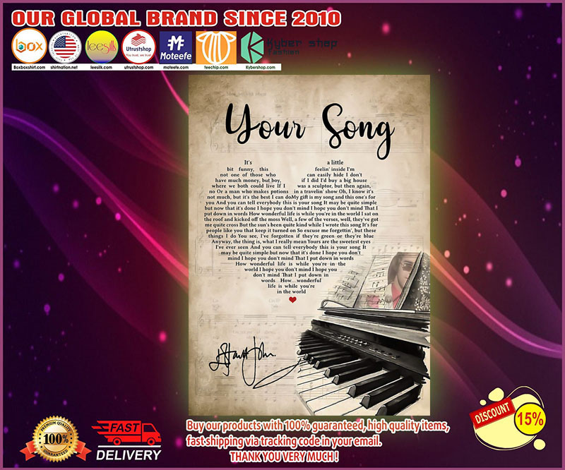 Your song lyrics poster