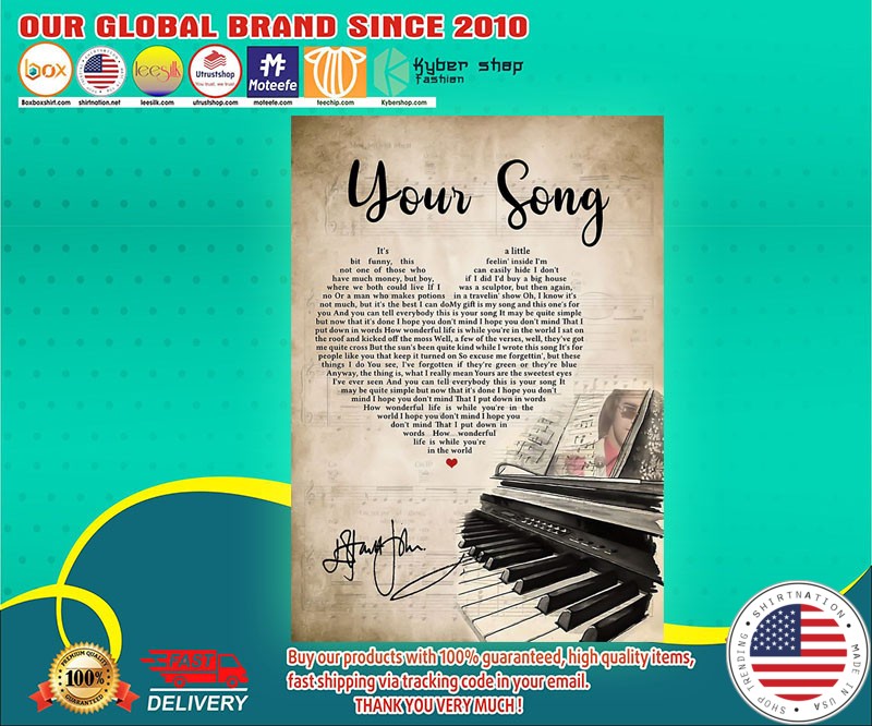 Your song lyrics poster