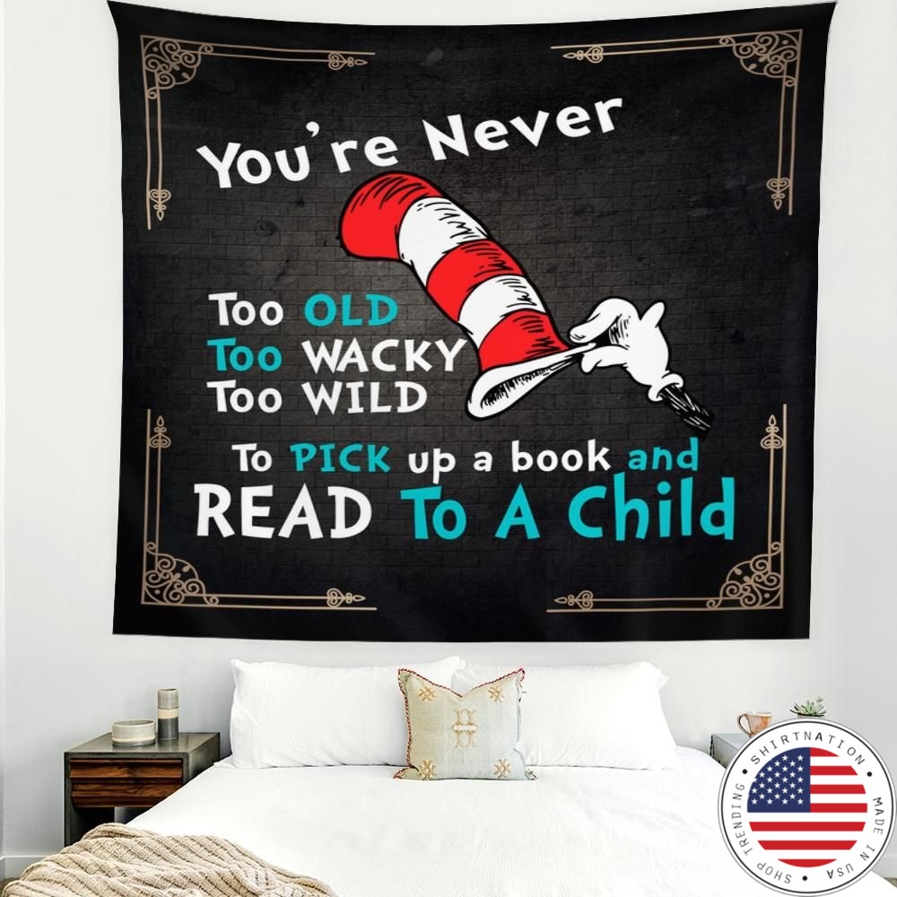 Youre never too old too wacky too wild to pick up a book blanket