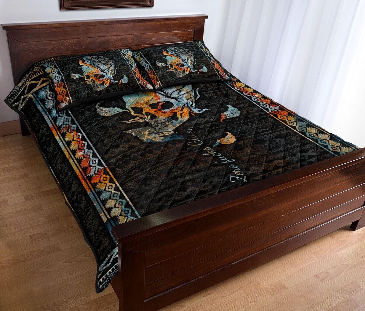 Zero fucks given quilt bedding set2