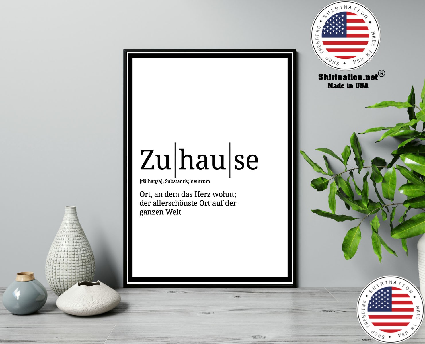 Zu hause substantiv neutrum ort an dem das herz wohnt poster 13