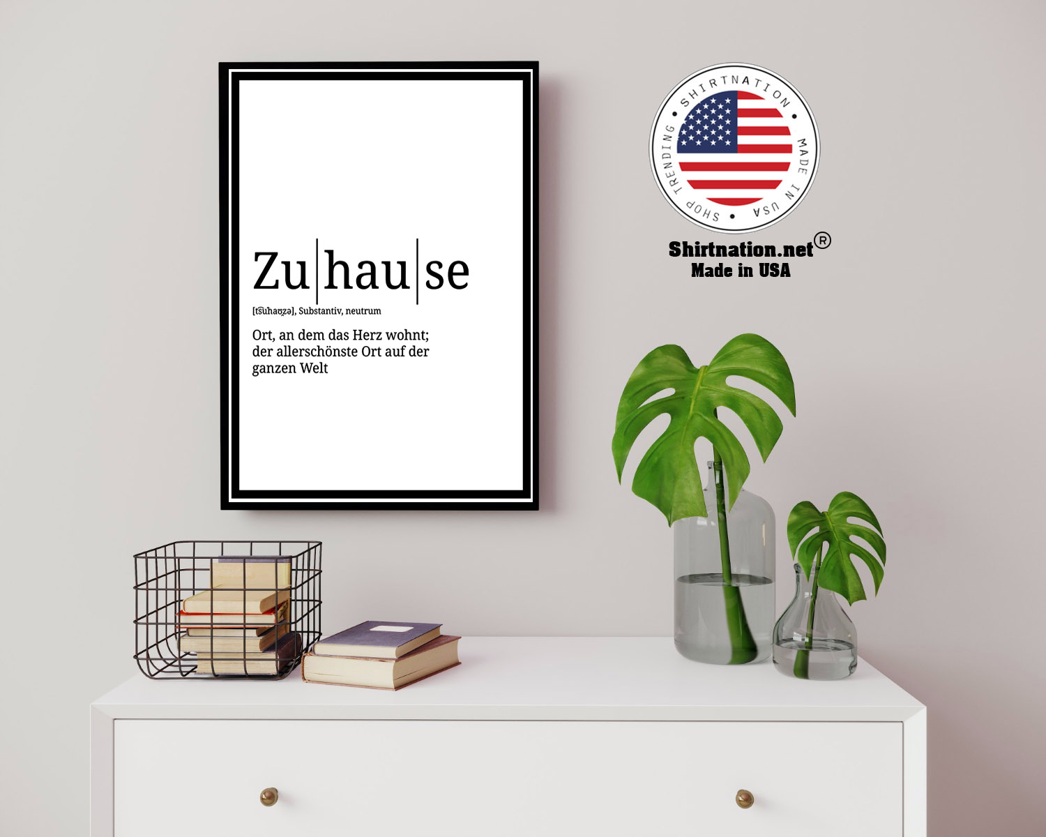 Zu hause substantiv neutrum ort an dem das herz wohnt poster 14