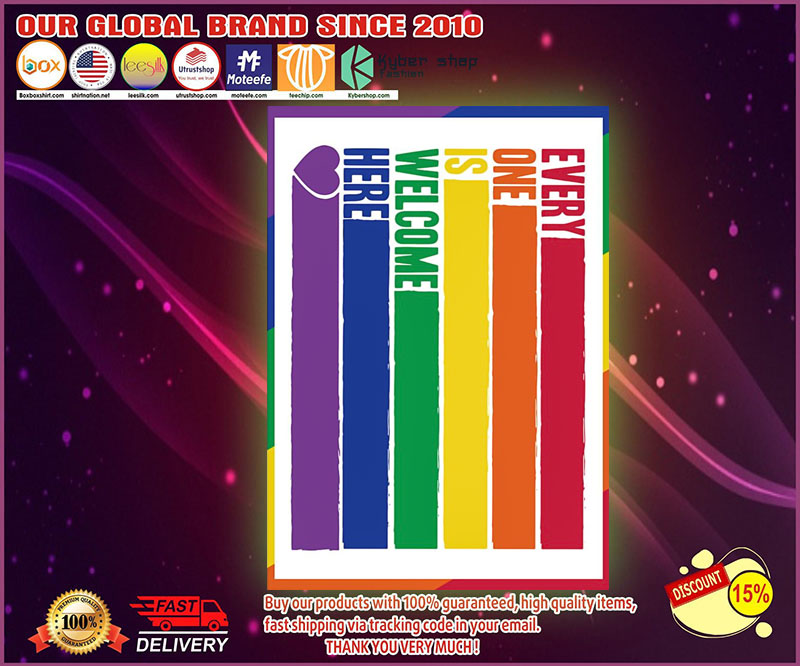 LGBT every one is welcome here poster