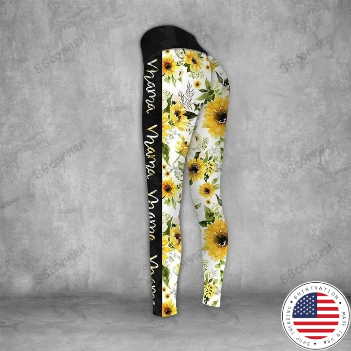 Mama bear Sunflower 3D hoodie and legging2