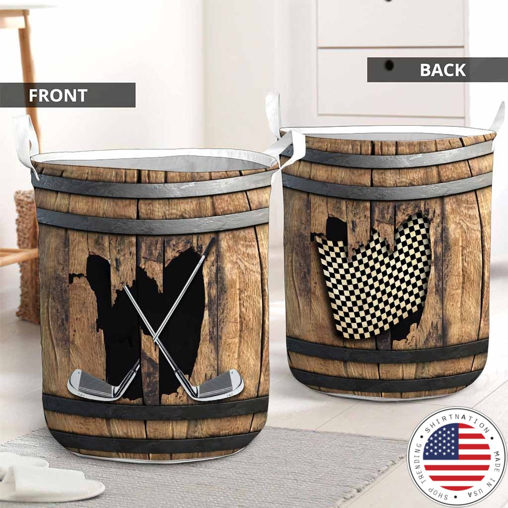 golf faux wood print basket laundry2