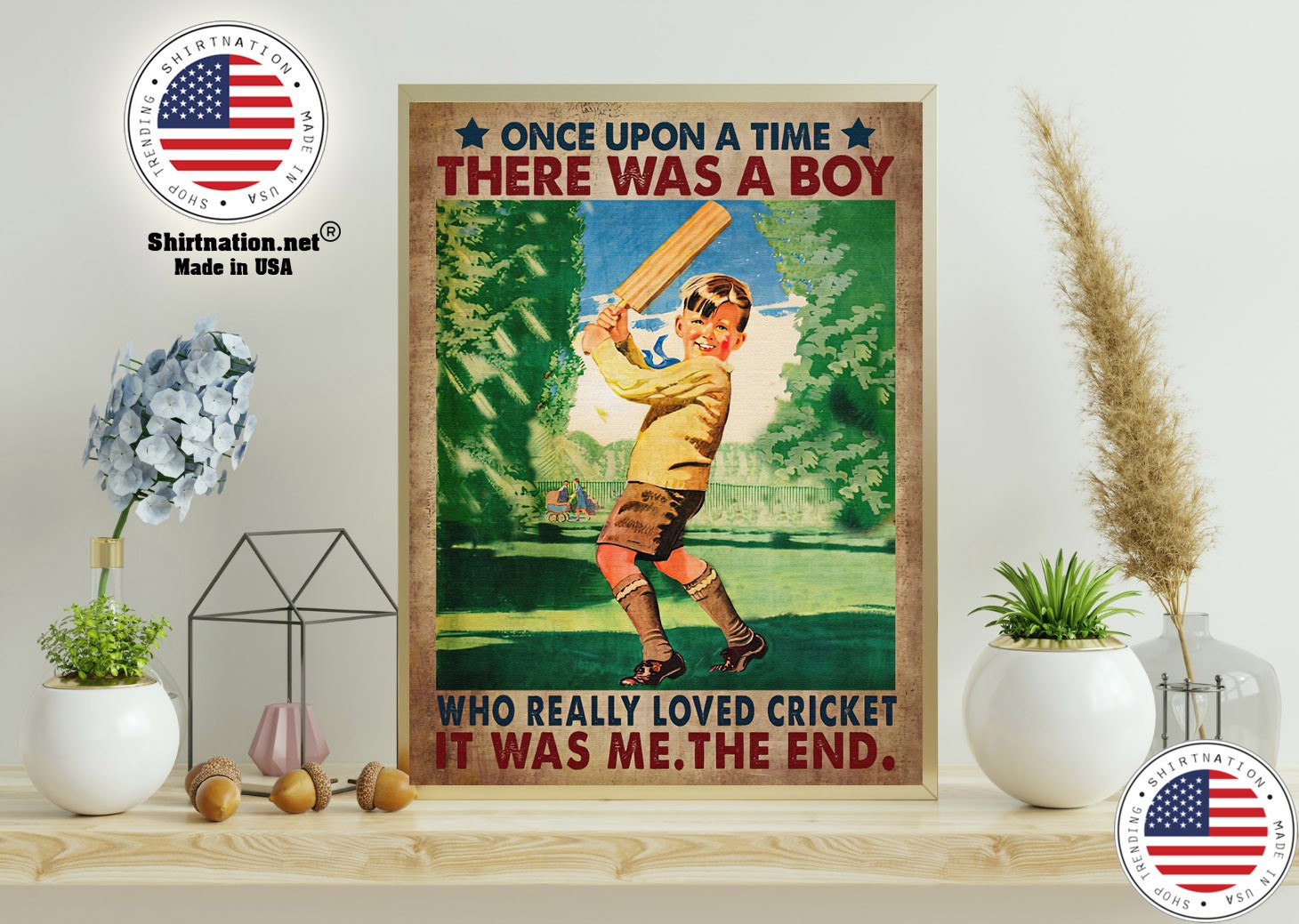 Once upon a time there was a boy who really loved cricket poster 11