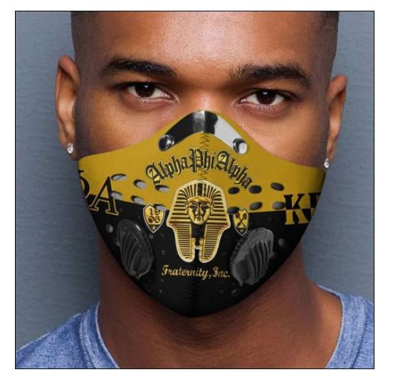 Alpha Phi Alpha fraternity face mask